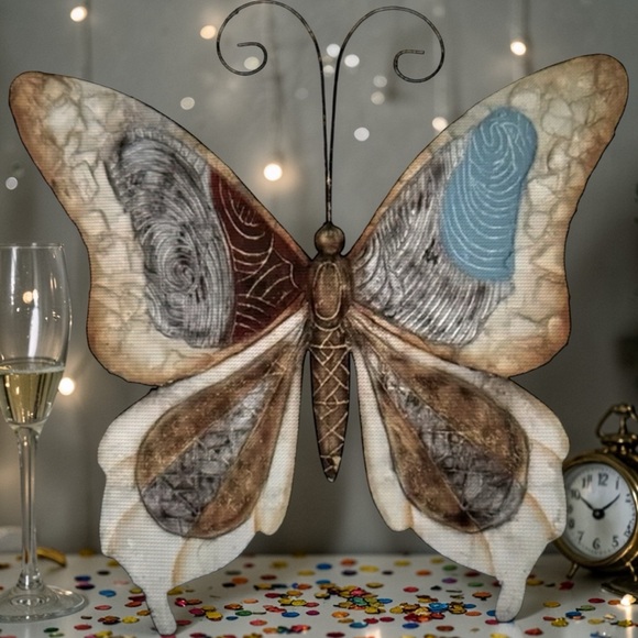 Handmade Metal Butterfly Wall Art - Picture 9 of 10